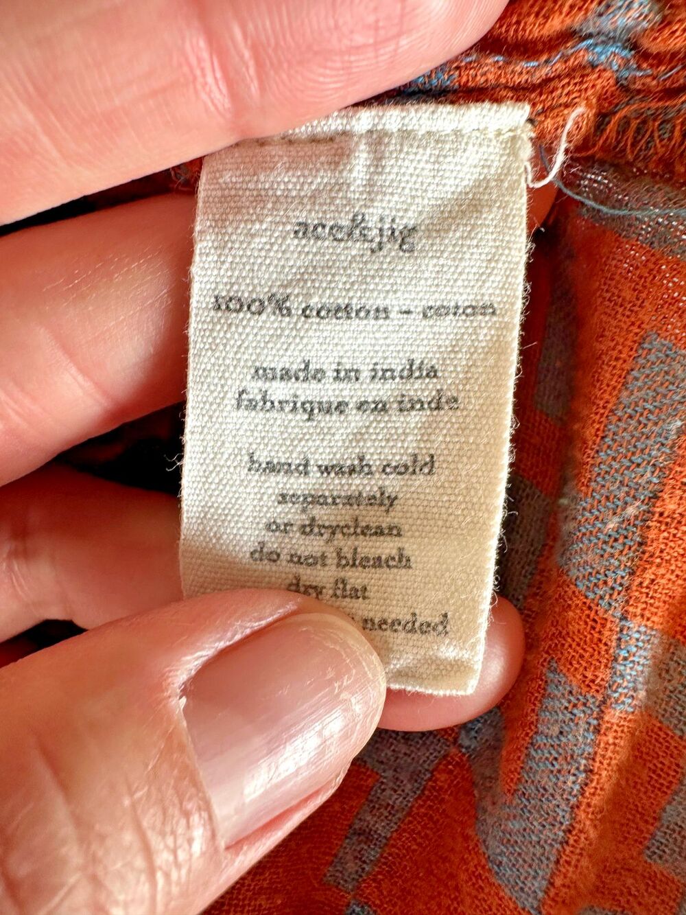 RARE Ace & Jig 100% cotton women's button up flannel xxs grunge made in India - Picture 9 of 9